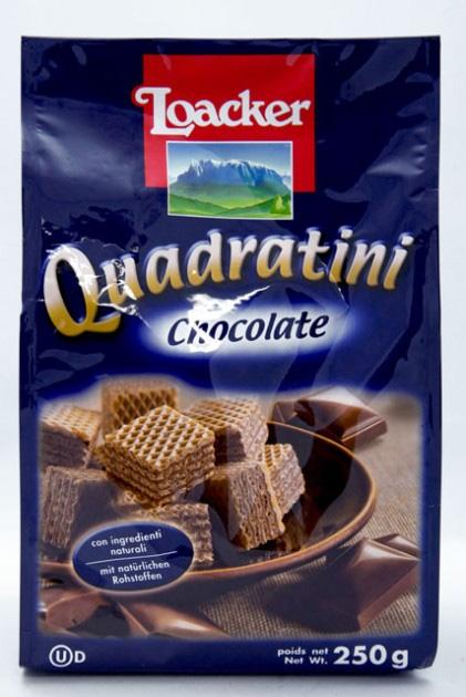 Loacker Quadratini Bite Size, Chocolate 250g