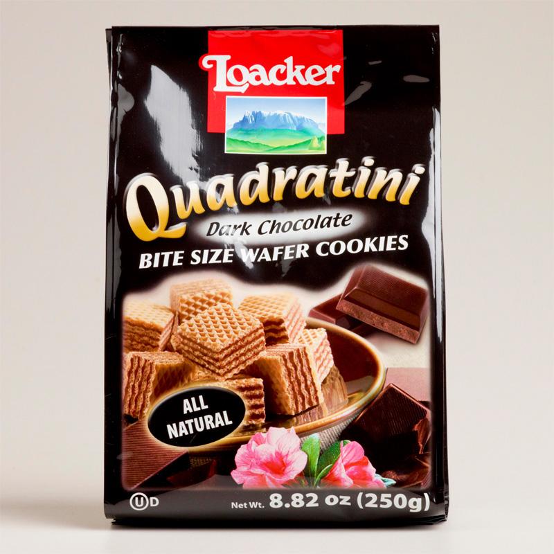 Loacker Quadratini Bite Size, Dark Chocolate 250g