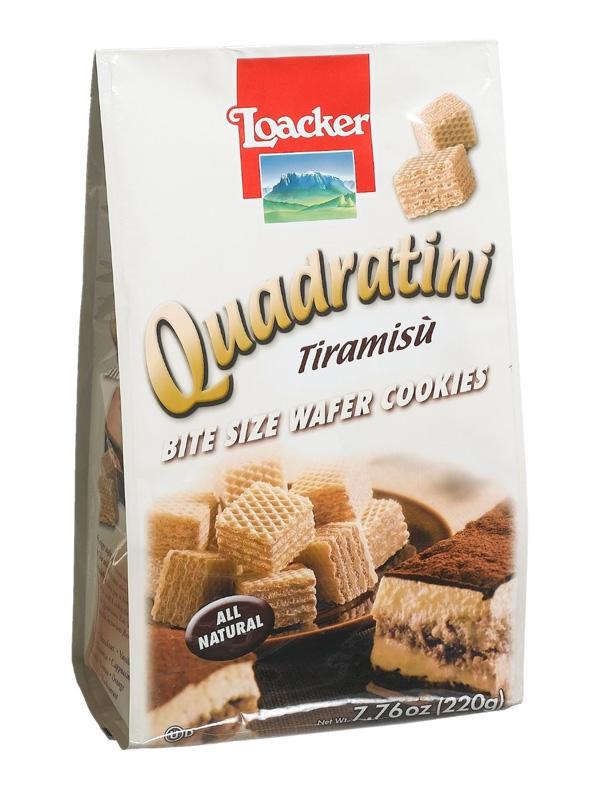 Loacker Quadratini Bite Size, Tiramisu 220g