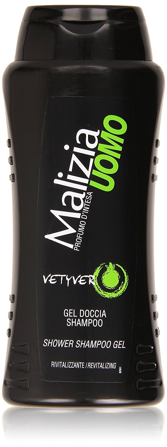Malizia Uomo Shower Shampoo Gel Vetyver, 250 ml
