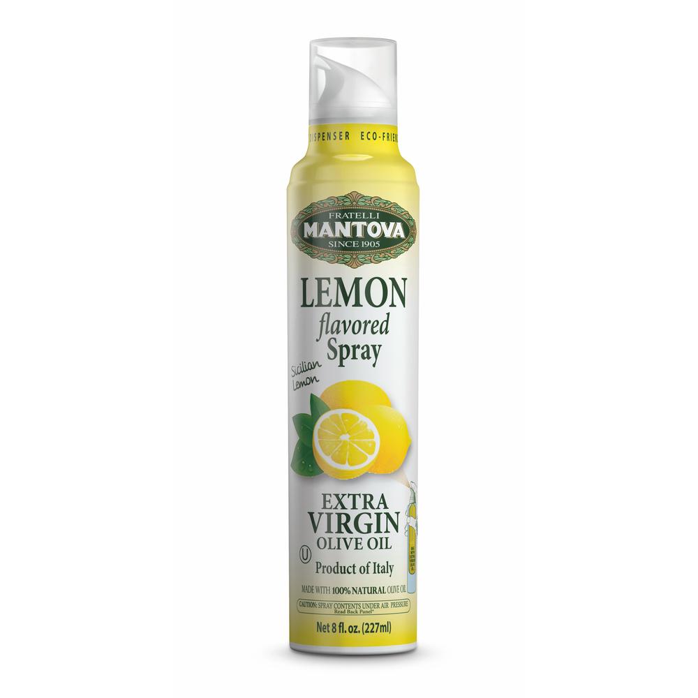 Mantova Sicilian Lemon Flavored Extra Virgin Olive Oil Spray, 8 oz.