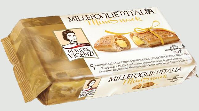 Matilde Vicenzi Puff Pastry Roll, Pastry Cream, 125g
