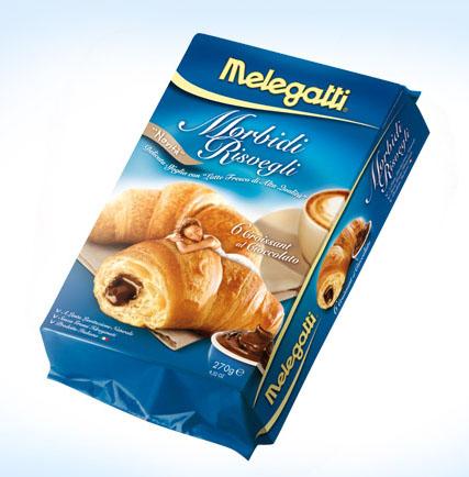 Melegatti Morbidi Risvegli Croissant with chocolate, 9.52 oz