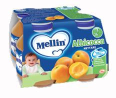 Mellin Nettare Albicocca, 4 x 125 ml