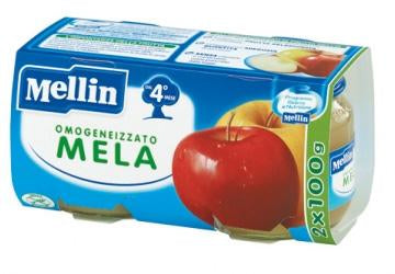 Mellin Omogeneizzato Nettare Mela, 2 x 100g