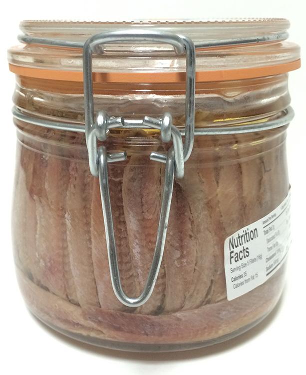 Merro Fillets of Anchovies in sunflower oil, 680g Jar