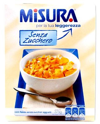 Misura Corn Flakes Cereali, No Sugar Added, 375g