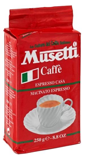 Caffe Musetti Espresso Casa Macinato espresso, 250g Brick