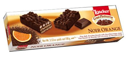 Loacker Noir Orange Dark Chocolate Biscuits, 100g