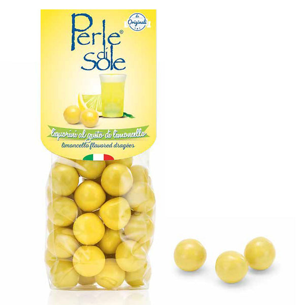 Perle di Sole Limoncello Dragees, 5.3 oz. – 150 g Bag Perle di
