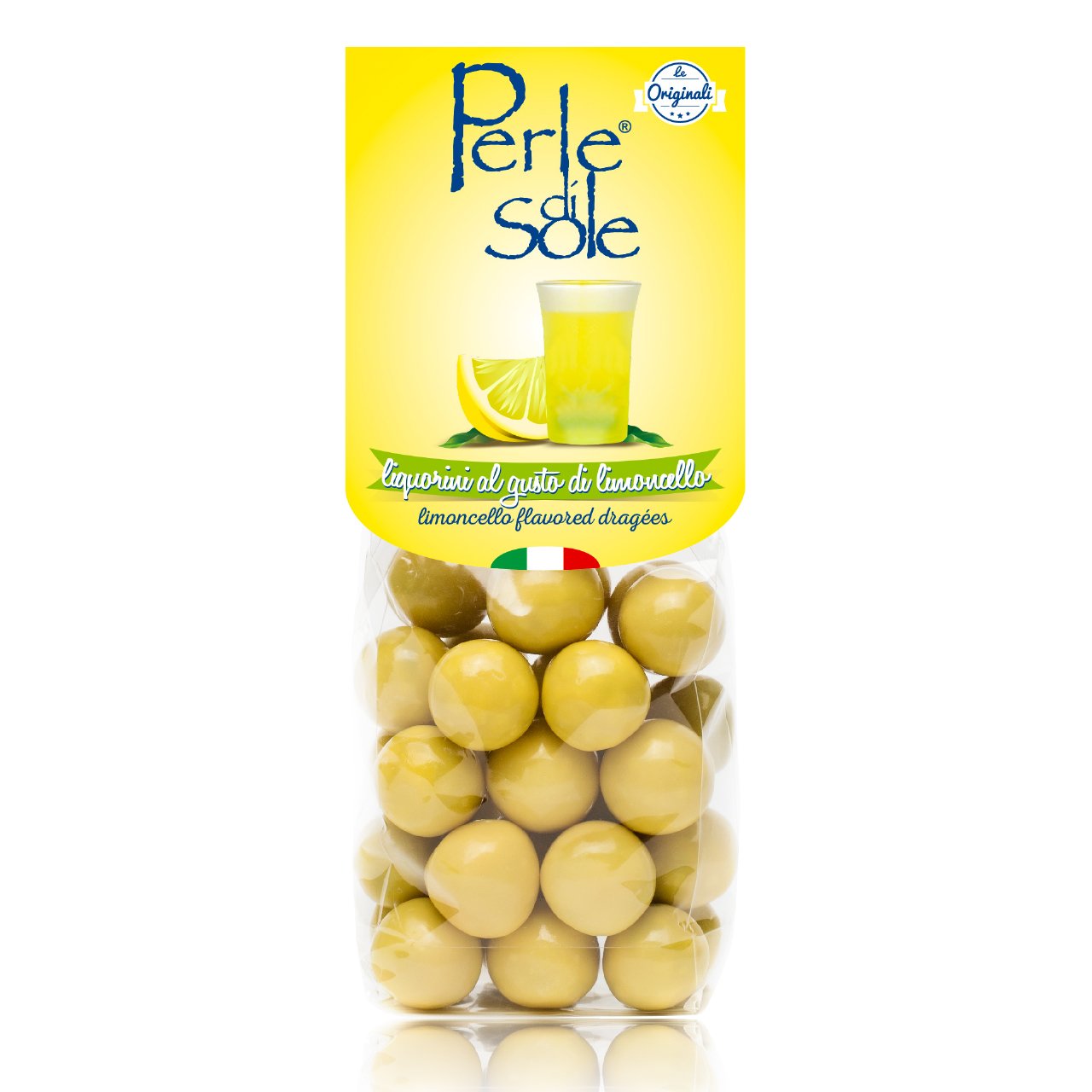 Perle di Sole Limoncello Dragees, 5.3 oz. – 150 g Bag Perle di