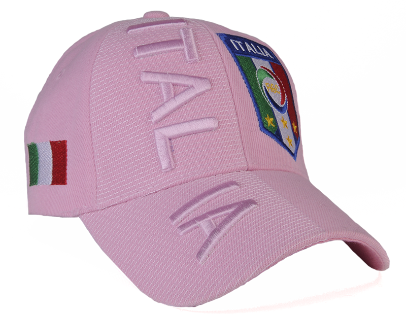 Pink Italia 3D Embroidery Hat