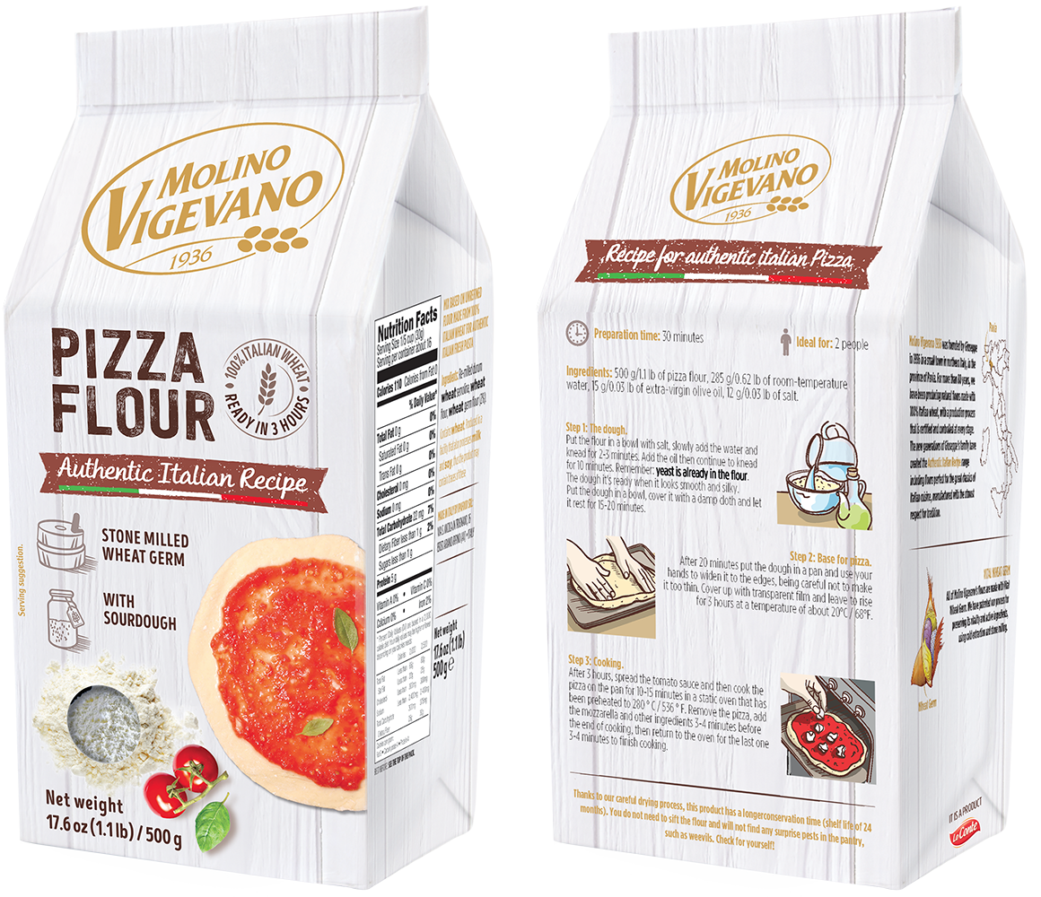 Molino Vigevano Pizza Flour, 17.6 oz (500g)