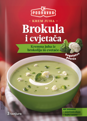 Podravka Cream of broccoli and cauliflower soup, 2.3 oz (66g)