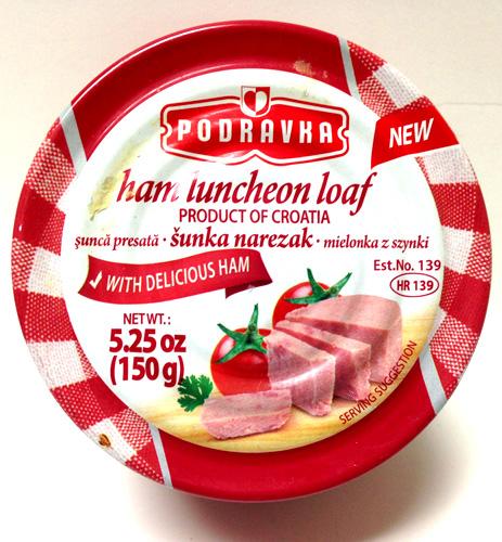 Podravka Ham Luncheon Loaf, 150g