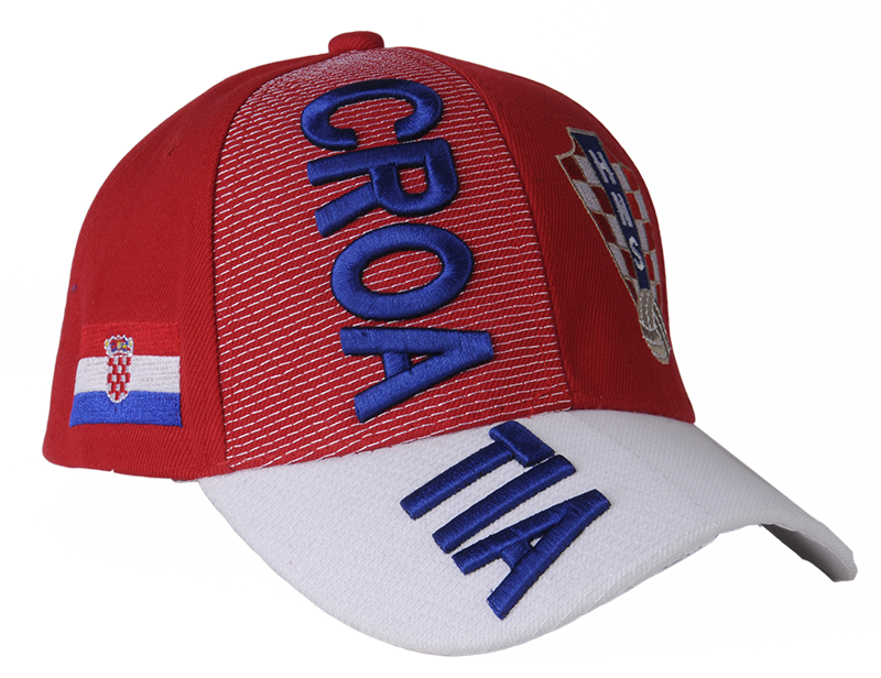 Croatia KIDS RED 3D Embroidery Hat