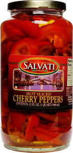 Salvati Hot Sliced Cherry Pepper, 32 fl oz