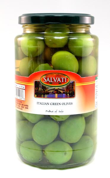 Salvati Italian Green Olives 13.1 oz Jar