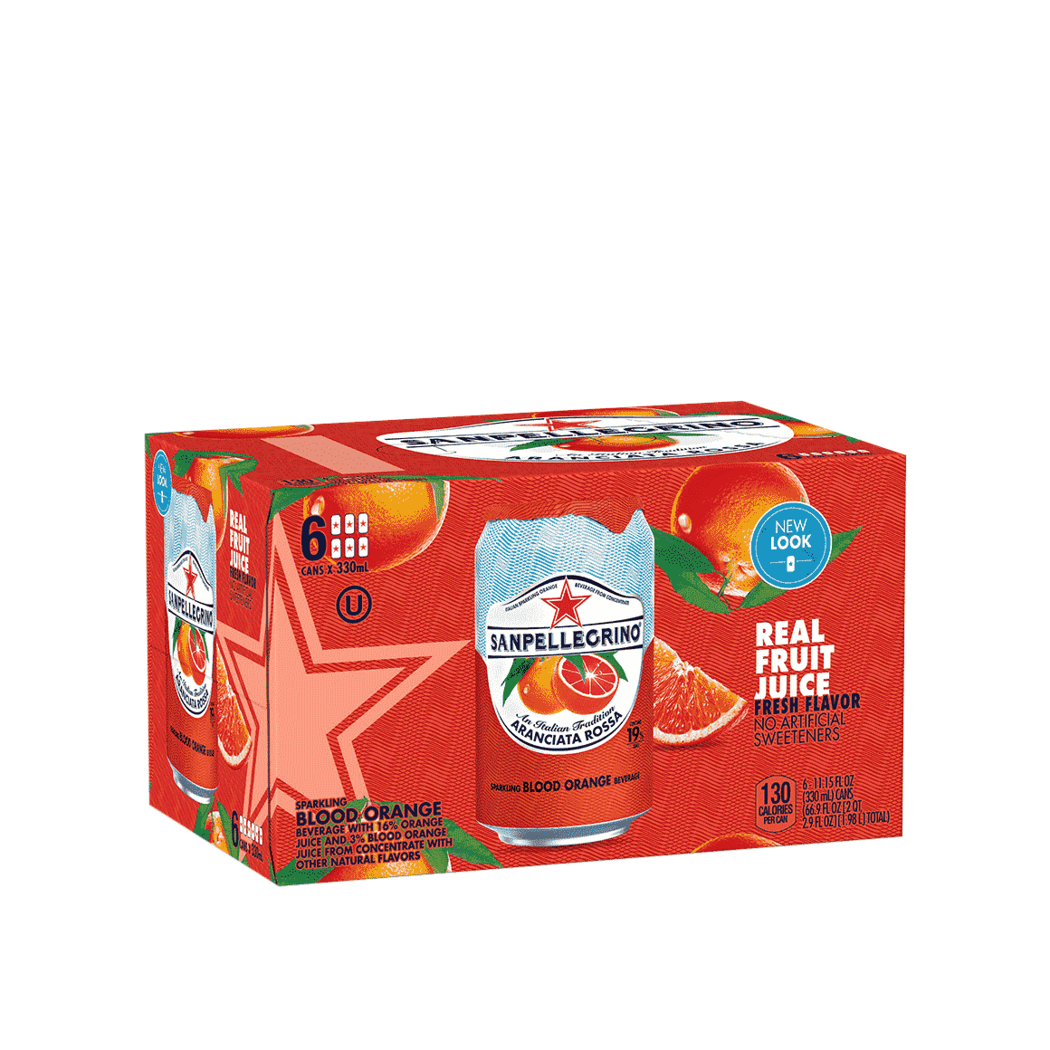 San Pellegrino Aranciata Rossa, 6 pack x 12oz Can