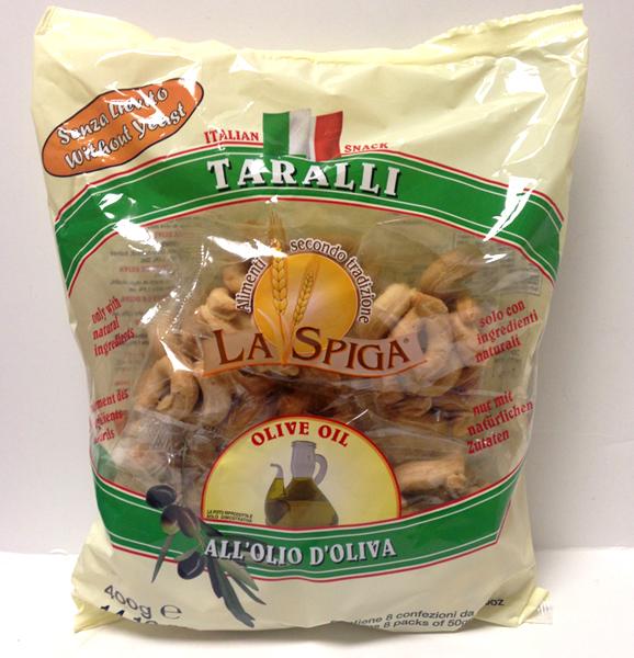 La Spiga Taralli Olive Oil, 8 Mini Packs of 50g