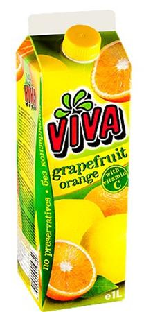 Viva Grapefruit Orange Nectar Juice, 1 Liter