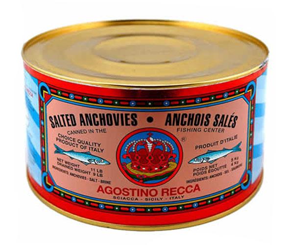 Agostino Recca Salted Anchovies 11 lbs