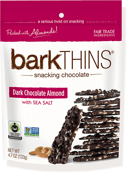 barkTHINS, Snacking Dark Chocolate, Almond with Sea Salt, 4.7 OZ