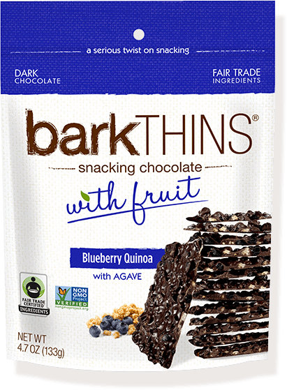 barkTHINS, Chocolate w/ Fruit, Blueberry Quinoa w/ Agave, 4.7 OZ
