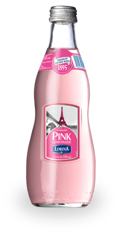 Lorina Premium French Soda Sparkling Pink Lemonade, 1LT