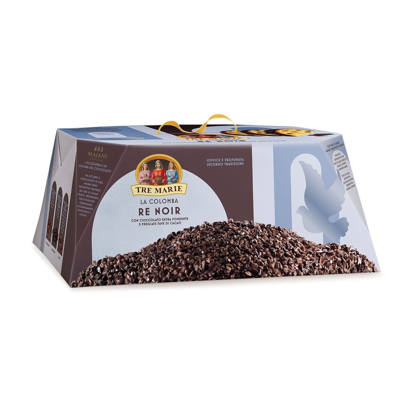 Tre Marie Re Noir, Dark Chocolate & Pieces of Cocoa Beans Colomba, 28.2 oz | 800g