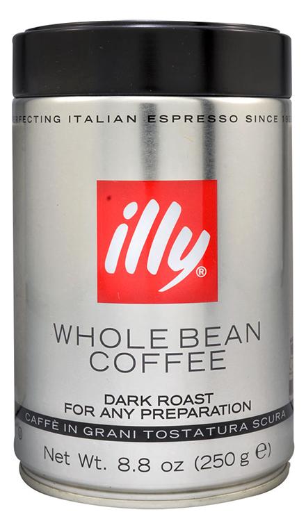illy Whole Beans Coffee Dark Roast, Beans 250g can