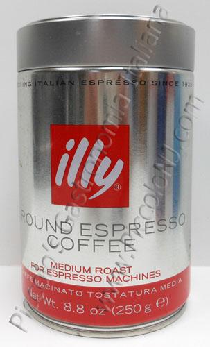 illy Ground Espresso Coffee Medium Roast 250g can