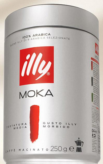 illy MOKA Ground Coffee Medium Roast, 250g can