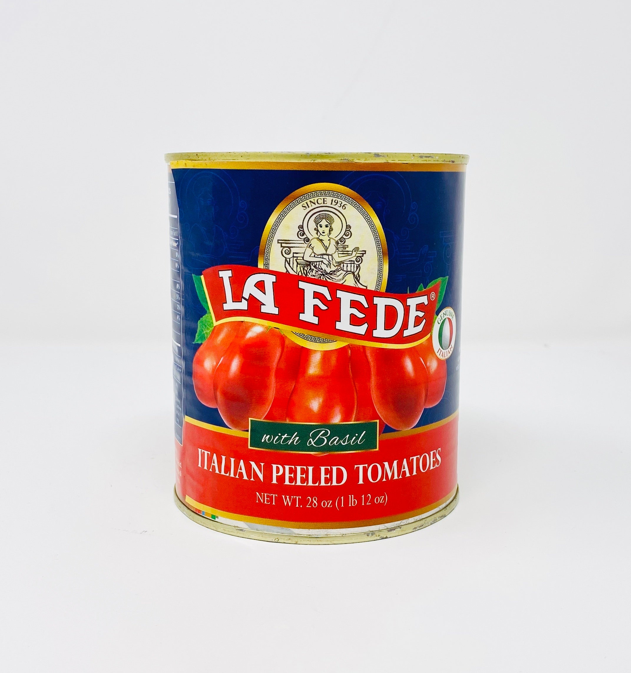 La Fede Italian Peeled Tomatoes with Basil, 28 oz | 794g