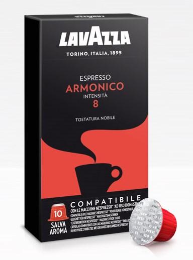 LavAzza Nespresso Compatible Espresso Capsules Armonico 8, 10pk