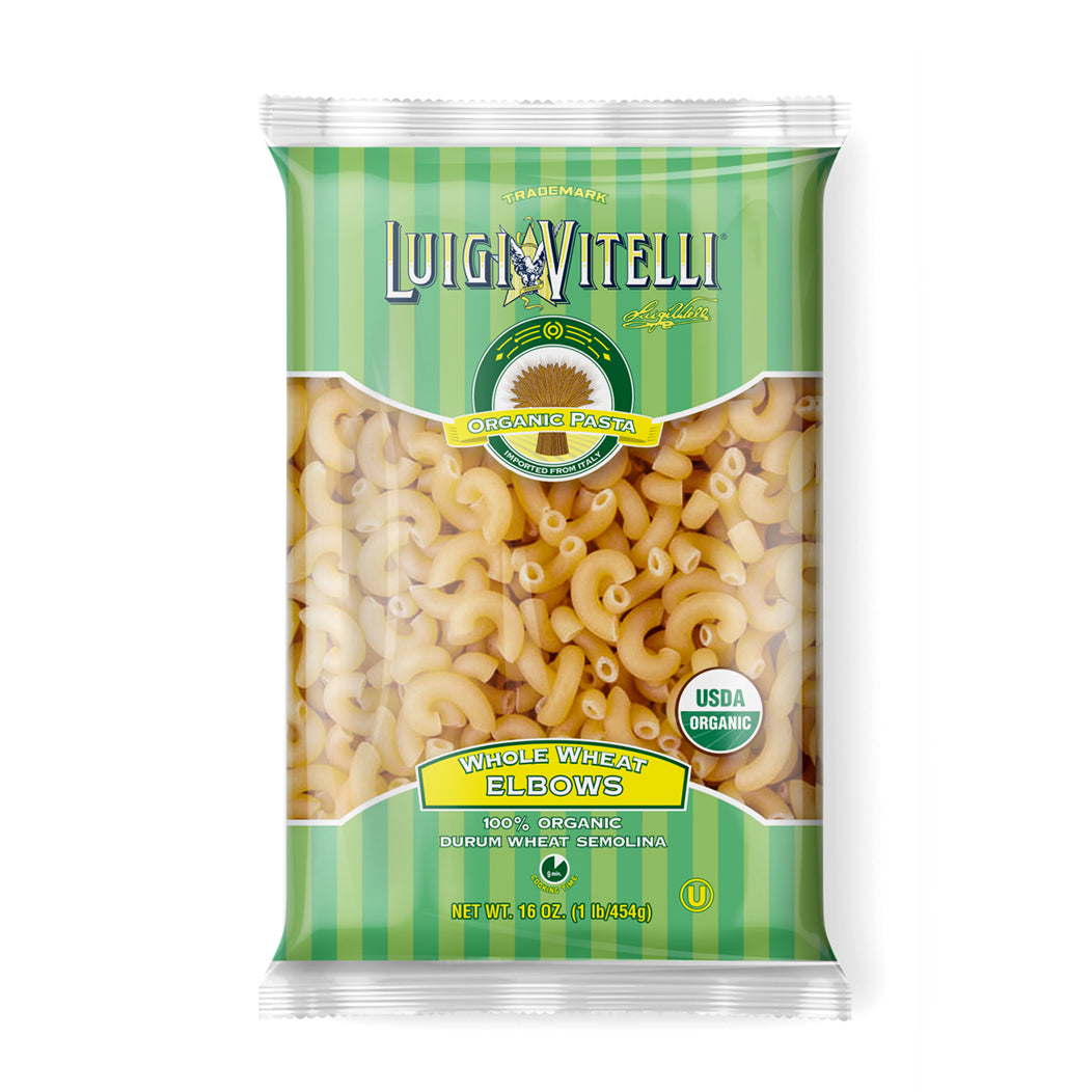 Luigi Vitelli Organic Whole Wheat Elbows, 16 oz | 454g