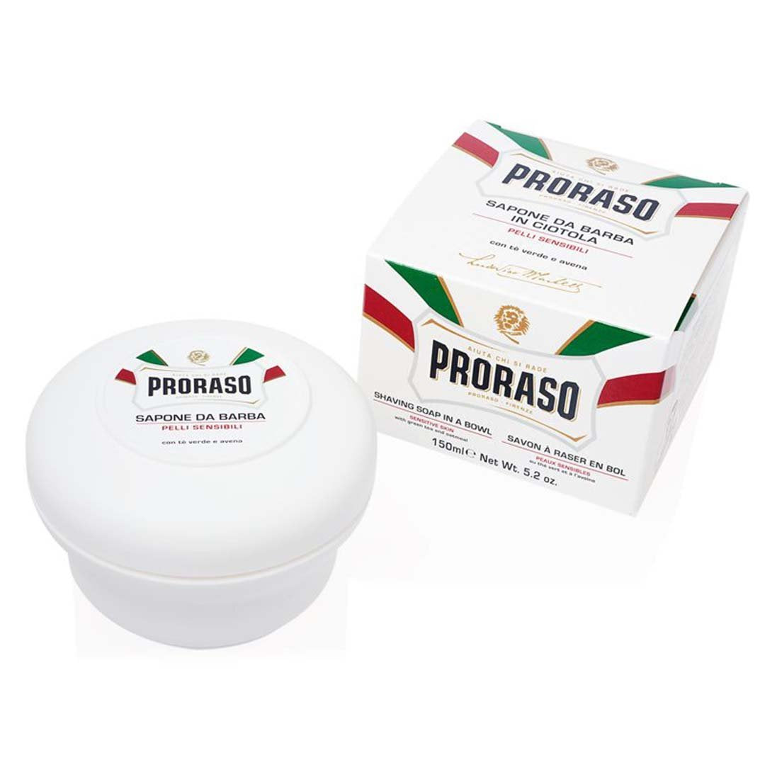 Proraso Shaving Soap in a Bowl Sensitive Skin Formula, 5.2 oz (150ml)